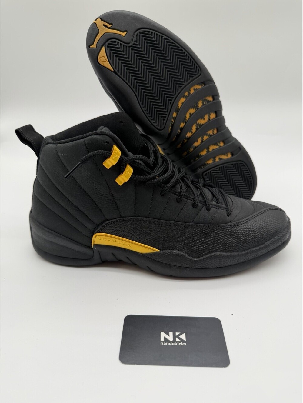 Nike Air Jordan 12 Retro Black Taxi CT8013-071 Men's Size 11.5 USED